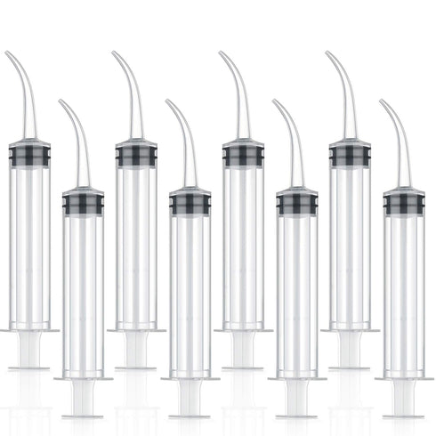 ERAFINE 412 Disposable Utility Syringe, Dental Oral Irrigation Craft 12cc Curved Tip 12cc 50pcs/Bag